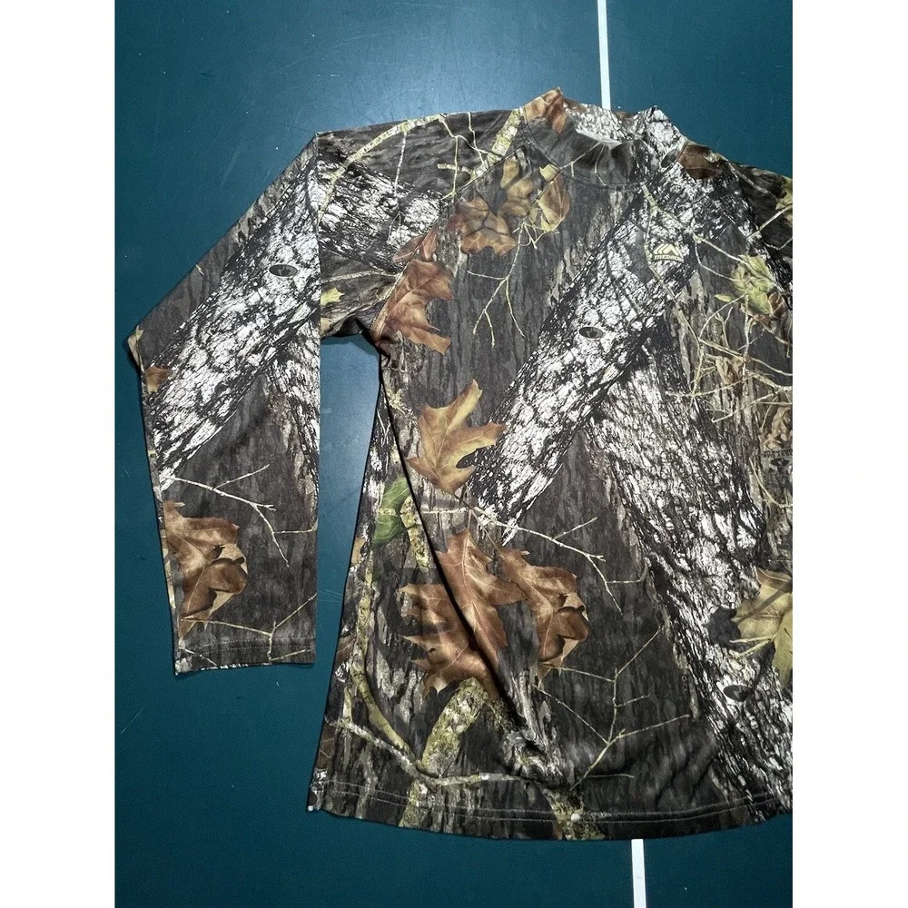 Vintage Y2K Realtree Camo Long Sleeve‎ Shirt Medium Hunting Mossy Oak Forest
